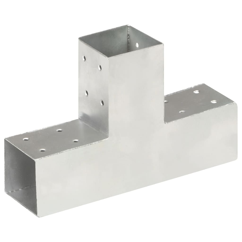 Post Connectors 4 pcs T Shape Galvanized Metal 71x71 mm