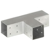 Post Connectors 4 pcs T Shape Galvanized Metal 71x71 mm