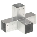 Post Connectors 4 pcs X Shape Galvanized Metal 71x71 mm