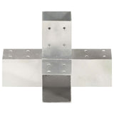 Post Connectors 4 pcs X Shape Galvanized Metal 71x71 mm