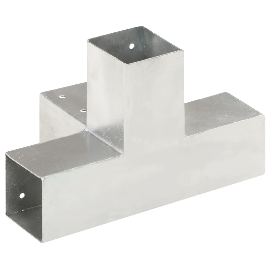 Post Connectors 4 pcs X Shape Galvanized Metal 71x71 mm