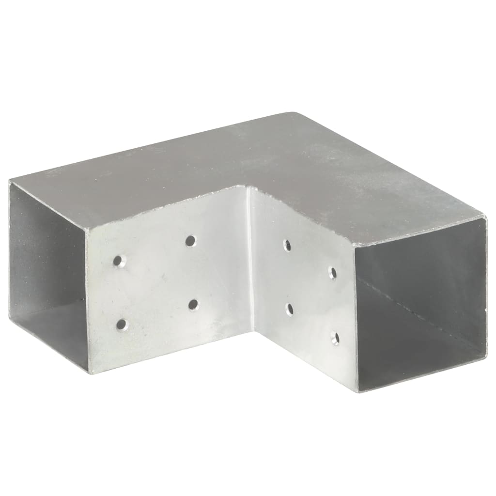 Post Connectors 4 pcs L Shape Galvanized Metal 81x81 mm