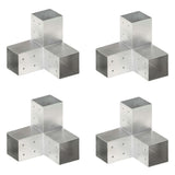 Post Connectors 4 pcs Y Shape Galvanized Metal 81x81 mm