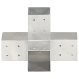 X-Shape Post Connector Galvanized Metal 81x81 mm