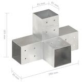 X-Shape Post Connector Galvanized Metal 81x81 mm