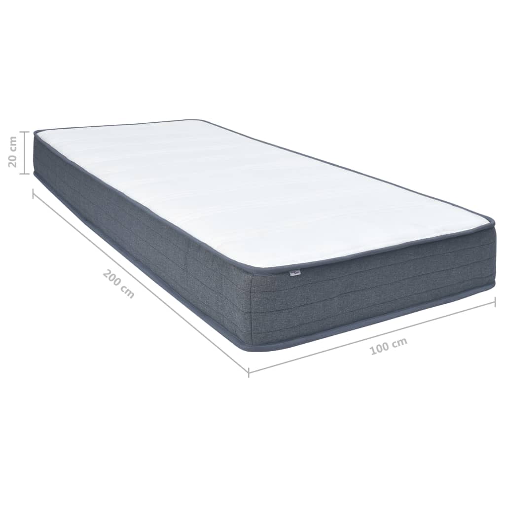 Upholstered box spring mattress 200x100x20 cm