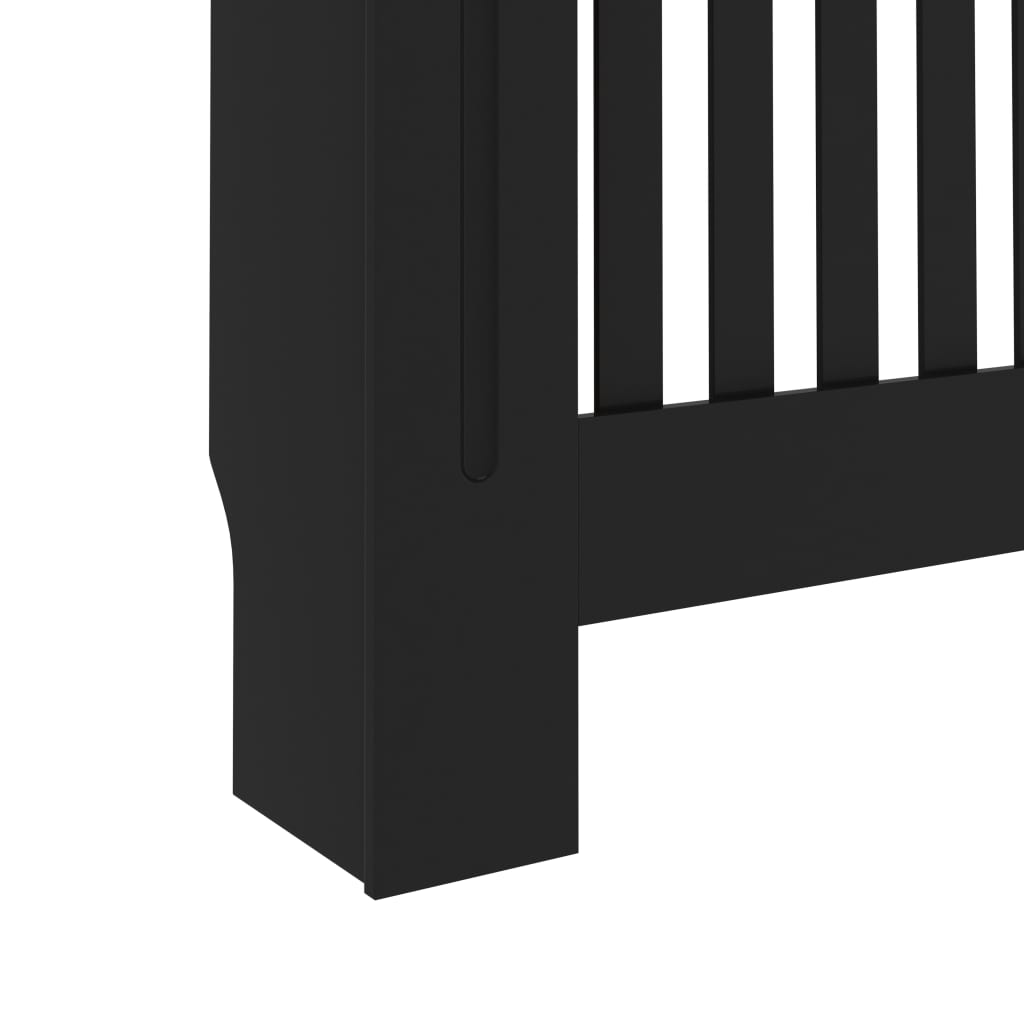 Cache-radiateur noir 112x19x81,5 cm MDF