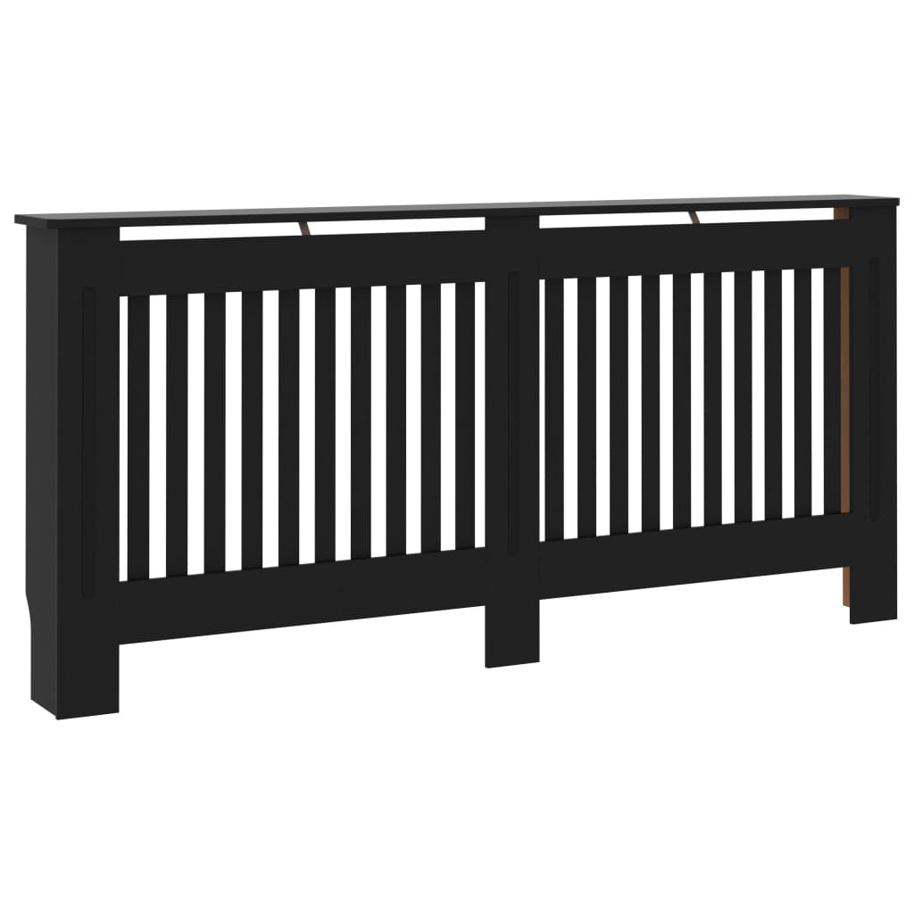 Black radiator cover 172x19x81.5 cm MDF