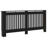 Black radiator cover 172x19x81.5 cm MDF