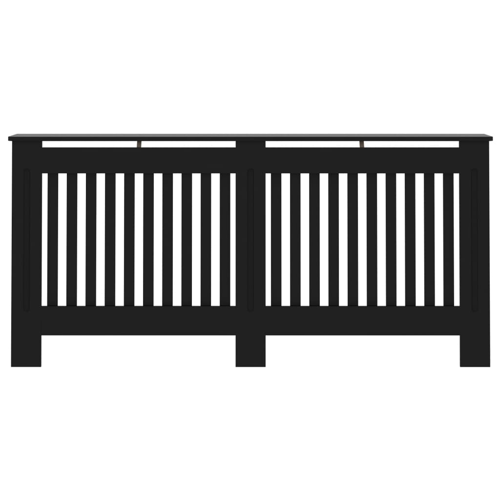 Black radiator cover 172x19x81.5 cm MDF