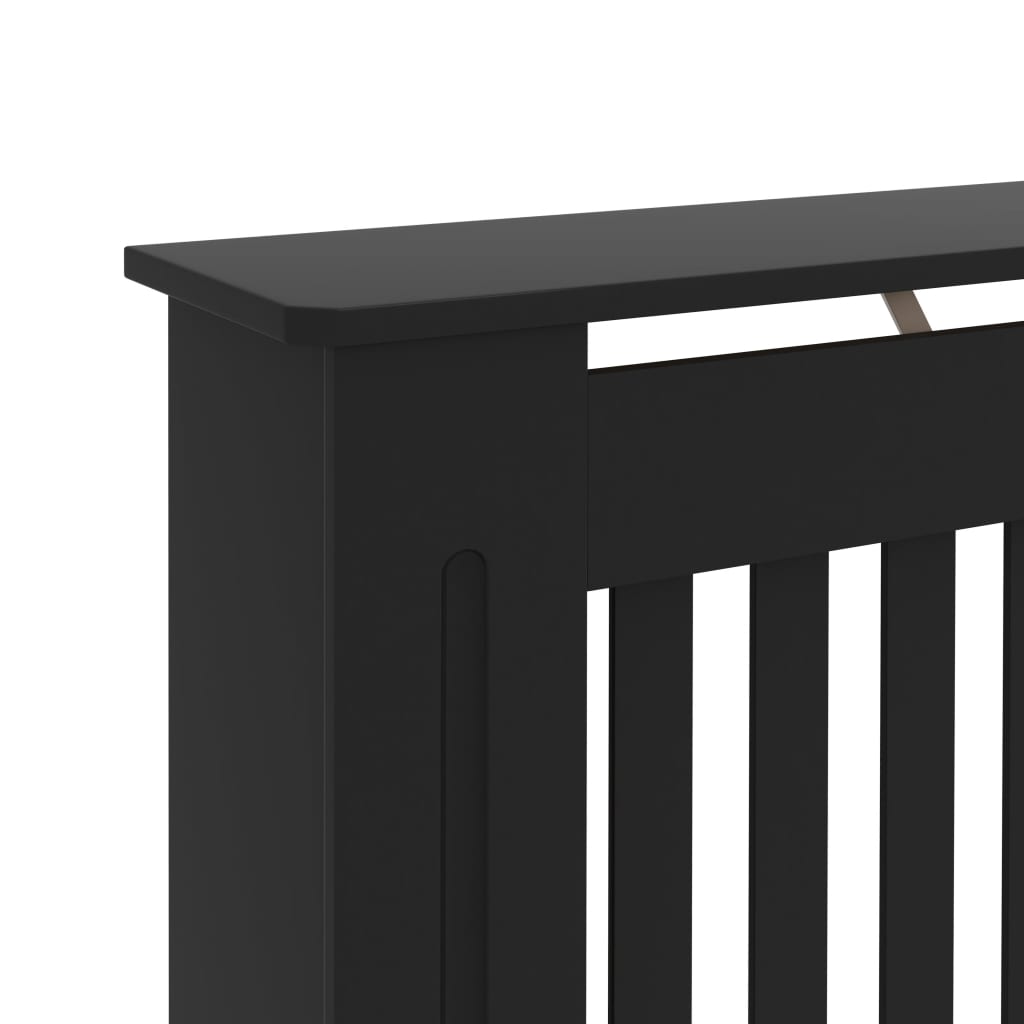 Black radiator cover 172x19x81.5 cm MDF