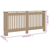 Cache-radiateur 172x19x81 cm MDF