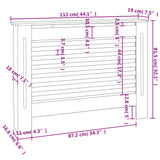 Cache-radiateur anthracite 112x19x81,5 cm MDF