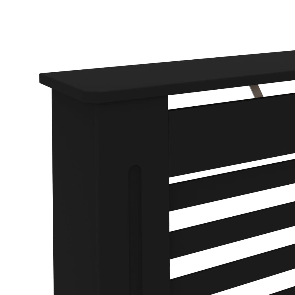 Black radiator cover 112x19x81.5 cm MDF