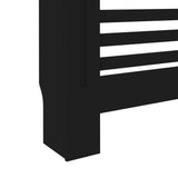 Black radiator cover 112x19x81.5 cm MDF