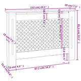 Cache-radiateur noir 112x19x81,5 cm MDF