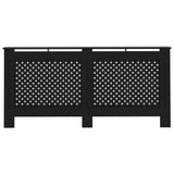 Cache-radiateur noir 172x19x81,5 cm MDF