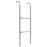 2 Step Trampoline Ladder Steel Silver 102.6cm