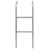 2 Step Trampoline Ladder Steel Silver 102.6cm