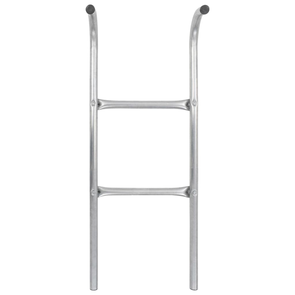 2 Step Trampoline Ladder Steel Silver 102.6cm