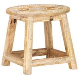 Handbemalter Hocker 38x38x35 cm Massives Mangoholz