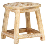 Handbemalter Hocker 38x38x35 cm Massives Mangoholz