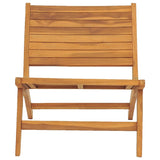 Chaise de jardin avec repose-pied Bois de teck solide