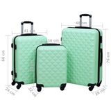 Ensemble de valises rigides 3 pcs Menthe ABS