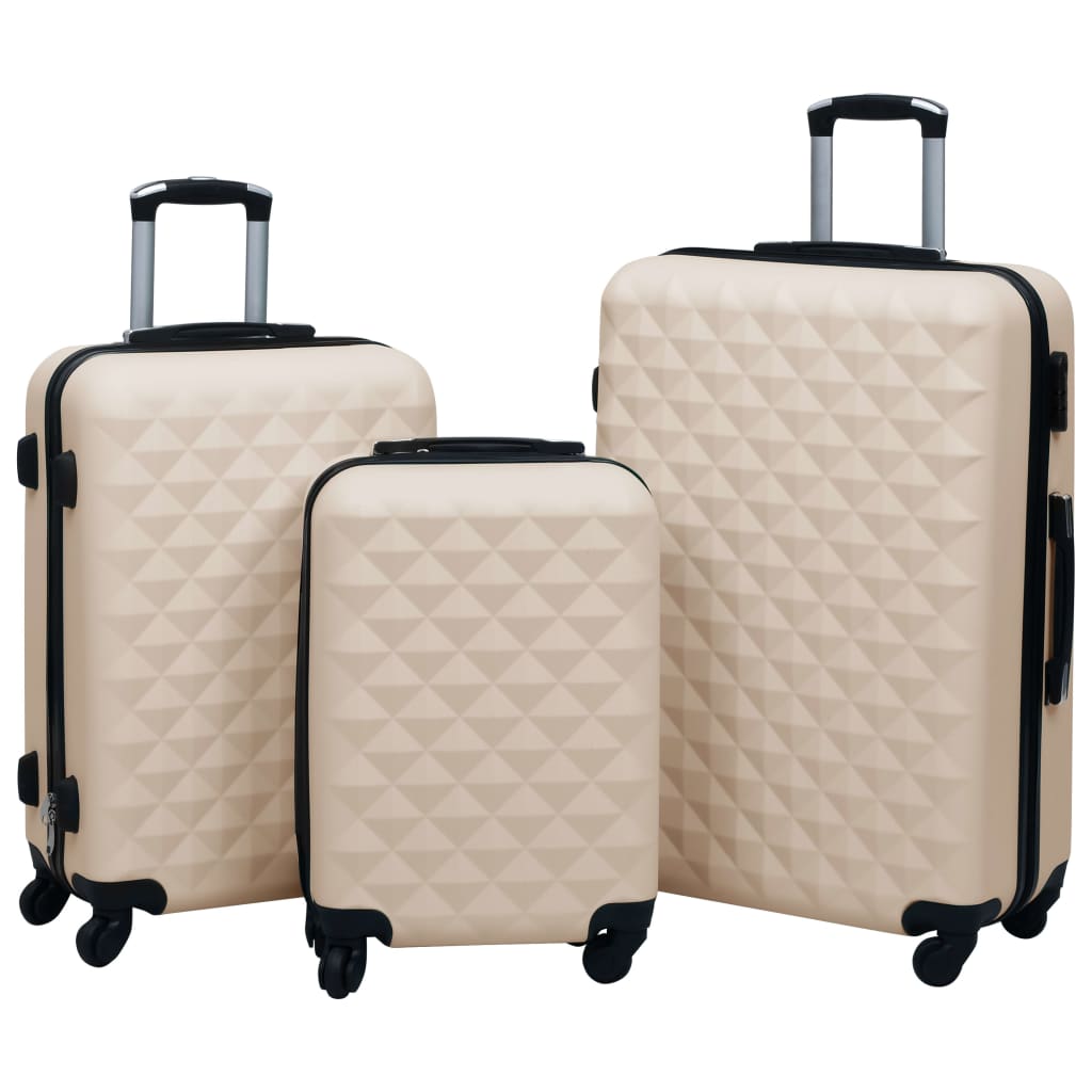 Ensemble de valises rigides 3 pcs Doré ABS