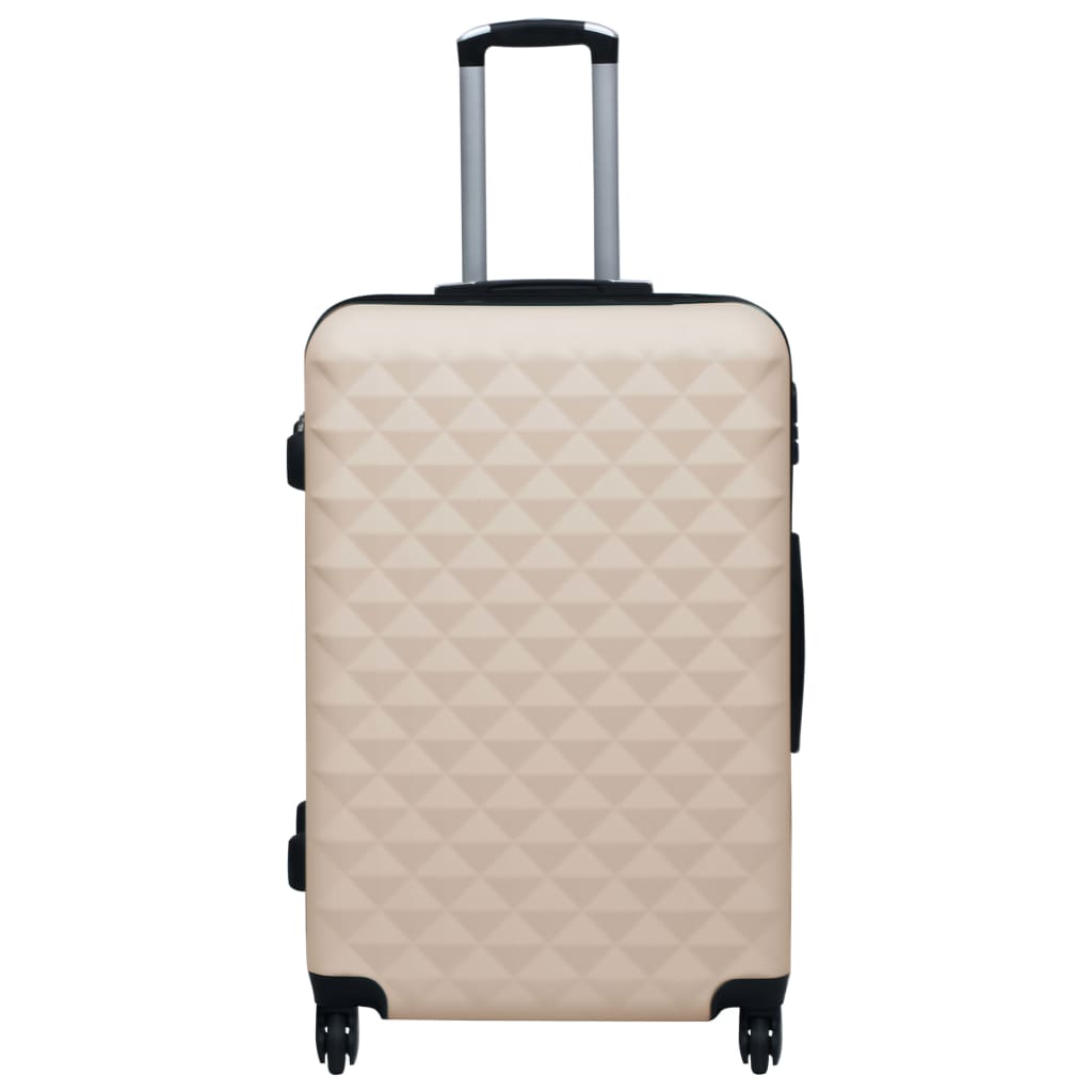 2 pcs Hardside Luggage Set Gold ABS