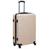 2 pcs Hardside Luggage Set Gold ABS