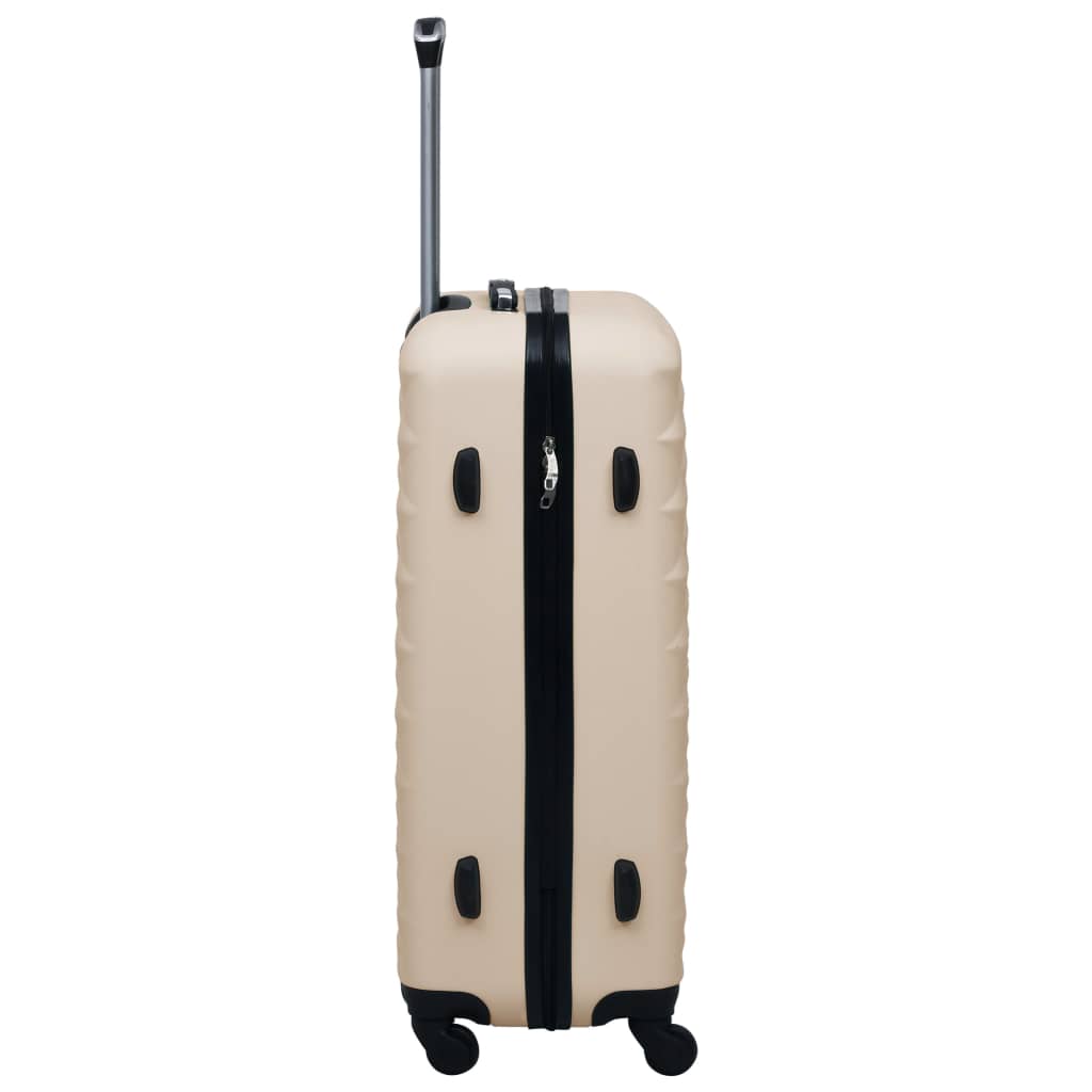 2 pcs Hardside Luggage Set Gold ABS