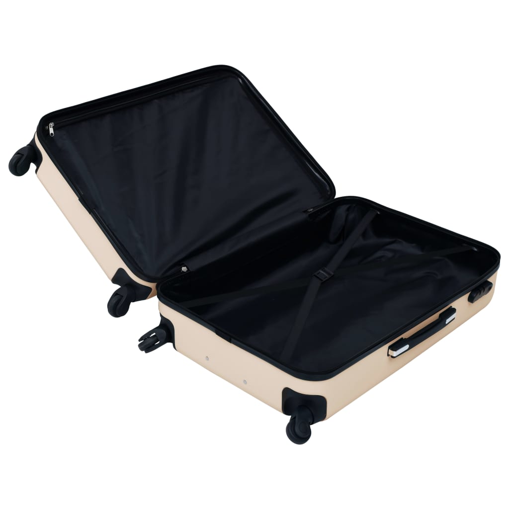 2 pcs Hardside Luggage Set Gold ABS