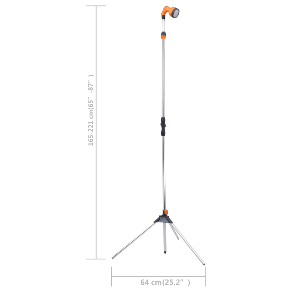 Garden shower with tripod 221 cm Aluminum