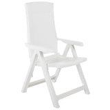 Chaises inclinables de jardin lot de 2 Plastique Blanc