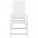 Chaises inclinables de jardin lot de 2 Plastique Blanc