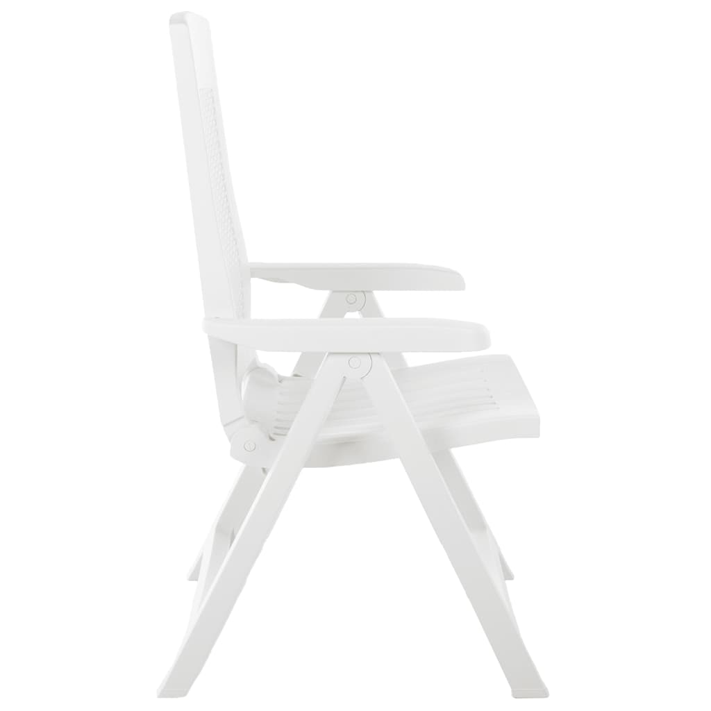 Chaises inclinables de jardin lot de 2 Plastique Blanc