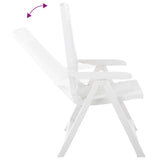 Chaises inclinables de jardin lot de 2 Plastique Blanc