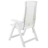 Chaises inclinables de jardin lot de 2 Plastique Blanc