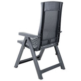 Chaises inclinables de jardin lot de 2 Plastique Anthracite