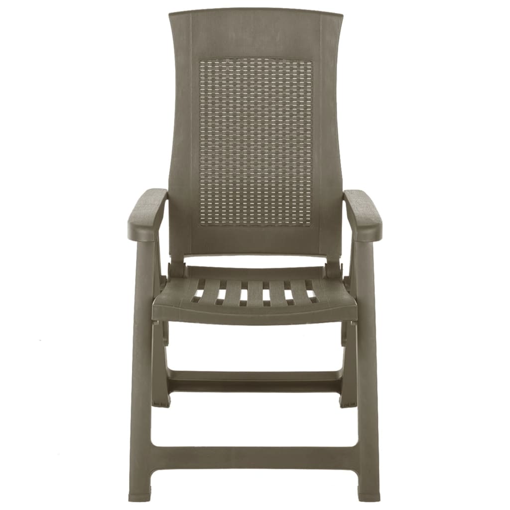 Chaises inclinables de jardin lot de 2 Plastique Moka