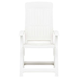 Chaises inclinables de jardin lot de 2 Plastique Blanc