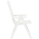 Chaises inclinables de jardin lot de 2 Plastique Blanc