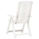 Chaises inclinables de jardin lot de 2 Plastique Blanc