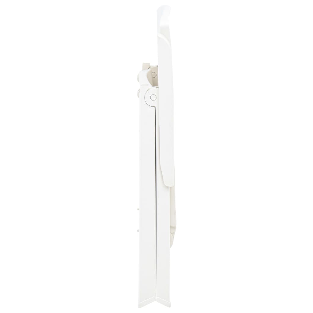 Chaises inclinables de jardin lot de 2 Plastique Blanc