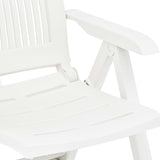 Chaises inclinables de jardin lot de 2 Plastique Blanc