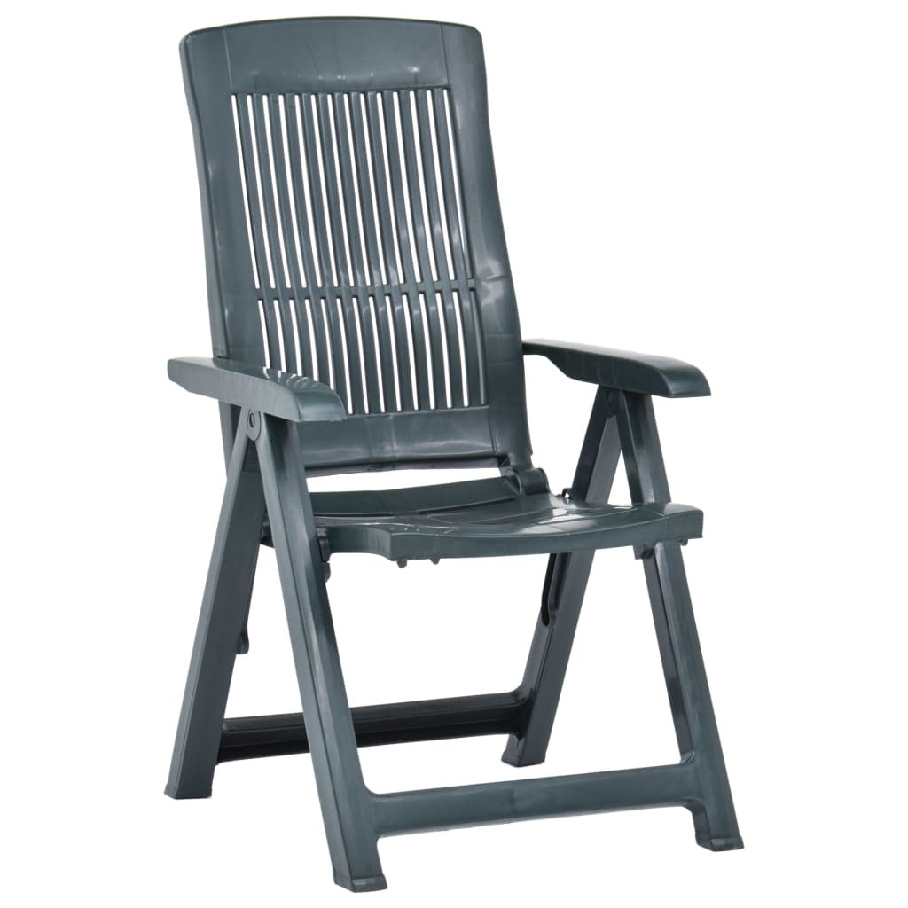 Chaises inclinables de jardin lot de 2 Plastique Vert