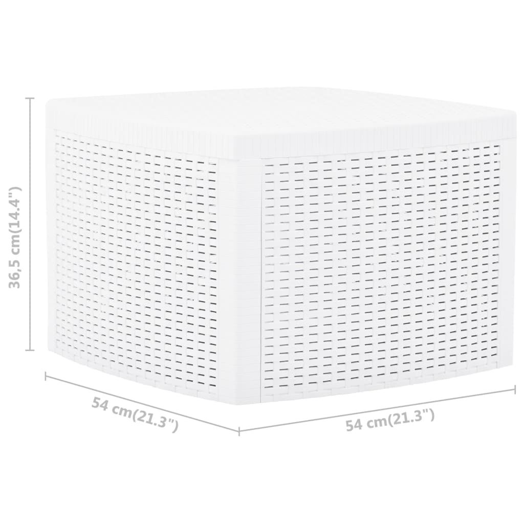 Table d'appoint Blanc 54x54x36,5 cm Plastique