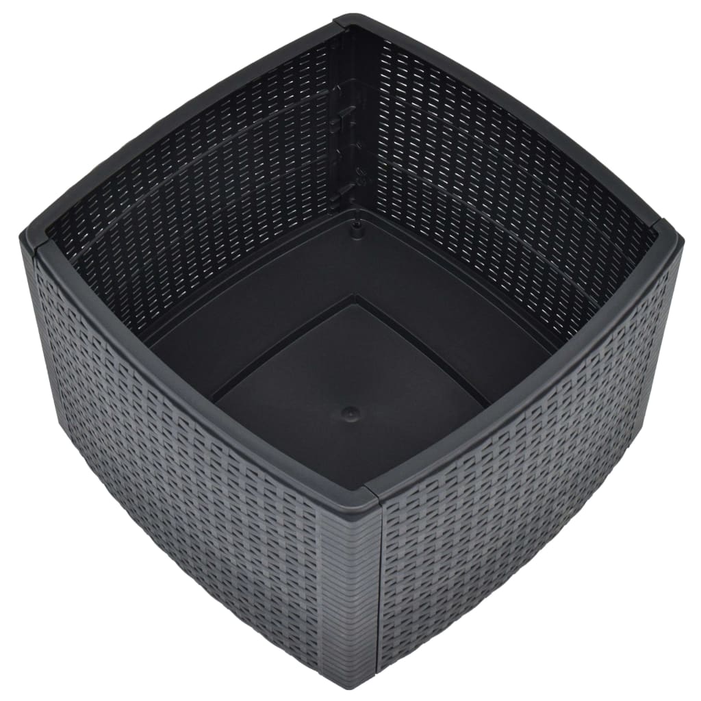 Table d'appoint Anthracite 54x54x36,5 cm Plastique