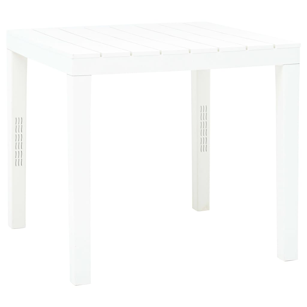 Table de jardin Blanc 78x78x72 cm Plastique